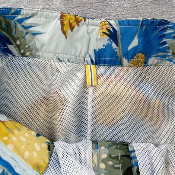 Nautica Swim Trunks Men 34 Leaf Hawaiian Island Tropical Print 5.5" Inseam - Picture 12 of 14